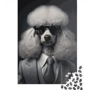 500 Piece Wooden Jigsaw Puzzles Poodle Mafia Jigsaw Puzzle Family Activity 500pcs (52x38cm)