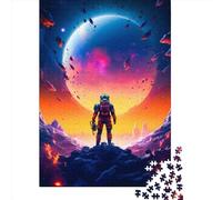 500-Piece Wooden Jigsaw Puzzles Space Adventures Colorful Jigsaw Puzzle Home Wall Decor Educational Toy Gift for Family Game 500pcs (52x38cm)
