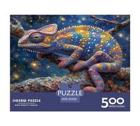 500 Piece Wooden Jigsaw Puzzles Star Chameleon Jigsaw Puzzle Family Activity 500pcs (52x38cm)