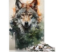 500 Piece Wooden Jigsaw Puzzles 'Wolf Folk Jigsaw Puzzle Family Activity 500pcs (52x38cm)