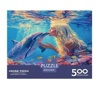 500 Piece Wooden Puzzle For Adults Animal Dolphin Square Puzzle for Kids Family Games 500pcs (52x38cm)