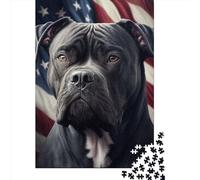500 Piece Wooden Puzzle For Adults Cane Corso America USA Square Puzzle for Kids Family Games 500pcs (52x38cm)