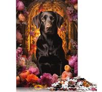 500 Piece Wooden Puzzle For Adults Chocolate Labrador Square Puzzle for Kids Family Games 500pcs (52x38cm)