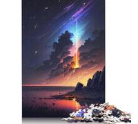 500 Piece Wooden Puzzle For Adults Comet Falling Sunset Square Puzzle for Kids Family Games 500pcs (52x38cm)