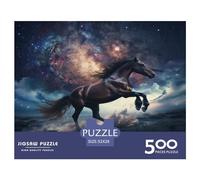 500 Piece Wooden Puzzle For Adults Galaxy Horse Square Puzzle for Kids Family Games 500pcs (52x38cm)