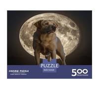 500 Piece Wooden Puzzle For Adults Labrador Moon Square Puzzle for Kids Family Games 500pcs (52x38cm)