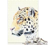 500 Piece Wooden Puzzle For Adults Leopard Fractal Colored Square Puzzle for Kids Family Games 500pcs (52x38cm)