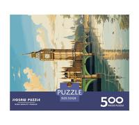 500 Piece Wooden Puzzle For Adults London Parliament Square Puzzle for Kids Family Games 500pcs (52x38cm)