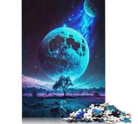 500 Piece Wooden Puzzle For Adults Lunar Vista Space Fantasy Square Puzzle for Kids Family Games 500pcs (52x38cm)