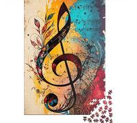 500 Piece Wooden Puzzle For Adults Musical Staff Notes Square Puzzle for Kids Family Games 500pcs (52x38cm)