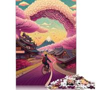 500 Piece Wooden Puzzle For Adults Ride A Bicycle Square Puzzle for Kids Family Games 500pcs (52x38cm)