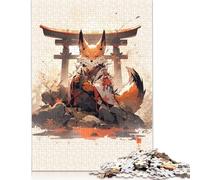 500 Piece Wooden Puzzle For Adults Torii Fox Poster Square Puzzle for Kids Family Games 500pcs (52x38cm)