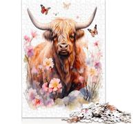 500 Piece Yak Gift Nature Flower Jigsaws for Adults Wood Puzzle Jigsaws Brain Teaser Puzzles For Adults 500pcs (52x38cm)
