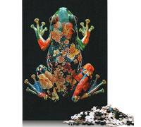 500 Piece Yakuza Frog Jigsaw Square Puzzle for Adults & Wooden Puzzles Educational Game Challenge Toy 500pcs (52x38cm)