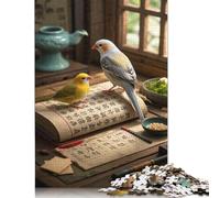 500 Piece Zebra Finch Square Jigsaw Puzzles for Adults, Wooden Puzzles Learning Educational Toy 500pcs (52x38cm)