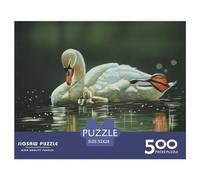 500 PieceArt Animal Swan Jigsaw Puzzles for Adults And Wooden Puzzle for Puzzles Lovers 500pcs (52x38cm)