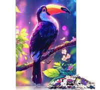 500 PieceColorful Toucan on Branch Jigsaw Puzzles for Adults And Wooden Puzzle for Puzzles Lovers 500pcs (52x38cm)