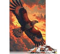 500 PieceEagle Soaring Sunset Jigsaw Puzzles for Adults And Wooden Puzzle for Puzzles Lovers 500pcs (52x38cm)