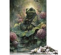 500 PieceFrog Zen Master Jigsaw Puzzles for Adults And Wooden Puzzle for Puzzles Lovers 500pcs (52x38cm)