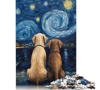 500 PieceLabrador Love Couple Jigsaw Puzzles for Adults And Wooden Puzzle for Puzzles Lovers 500pcs (52x38cm)