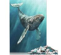 500 PieceMajestic Humpback Whale Jigsaw Puzzles for Adults And Wooden Puzzle for Puzzles Lovers 500pcs (52x38cm)