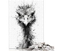 500 PieceOstrich Beauty Watercolor Jigsaw Puzzles for Adults And Wooden Puzzle for Puzzles Lovers 500pcs (52x38cm)