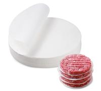 500 Pieces 15cm Round Burger Paper Sheets,5.9 Inche Non-Stick Baking Parchment Circles,Greaseproof Baking Paper Circle Liners,Wax Paper Sheets for Freezing,Baking,Grilling and Oven
