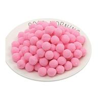 500 Pieces 15mm Craft Pom Poms Fuzzy Ball Cotton Rainbow Ball Easter Festive Pom Pom Self Adhesive Pompoms Fluffy Mini Pom Pom Ball for Jewelry Making Clothing Appliques (14_ Dark Pink)