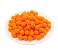 500 Pieces 8mm Craft Pom Poms Easter Festive Pom Poms Self Adhesive Pompoms Fluffy Mini Pom Pom Balls Cotton Rainbow Ball Fuzzy Ball for Jewelry Making Accessories Clothing Appliques (32_ Orange)