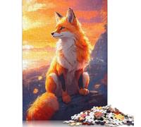 500 Pieces 'A Fox Enjoying The View Creative Square Jigsaw Puzzles for Adults And Wooden Puzzles Challenging Game 500pcs (52x38cm)
