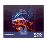 500 Pieces Abstract Basketball Battle Creative Square Jigsaw Puzzles for Adults & Wooden Puzzles Challenging Game 500pcs (52x38cm)