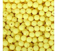 500 Pieces Acrylic Beads for Jewlery Making 8MM Yellow Beads Soild Colour Loose Bead for DIY Beading Craft