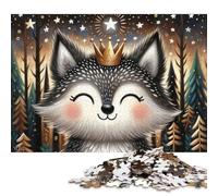 500 Pieces Adorable Whimsical Wolf Jigsaw Puzzle Puzzles for Teenagers Gifts for Adults 500pcs (52x38cm)