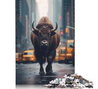 500 Pieces American Bison Jigsaw Puzzle Jigsaws for Adults for Adults& Teenagers Age 12 Years Up 500pcs (52x38cm)