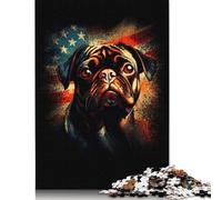 500 Pieces American Pug Puzzles Jigsaw Adults Difficulty Jigsaw Puzzle Relaxing Games Toy 500pcs (52x38cm)