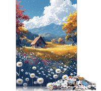 500 Pieces Anime Landscape Puzzles Jigsaw Adults Difficulty Jigsaw Puzzle Relaxing Games Toy 500pcs (52x38cm)