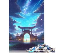 500 Pieces Anime Starry Night Jigsaw Puzzles for Adults Jigsaw Puzzle for Family Time Brain Challenge 500pcs (52x38cm)