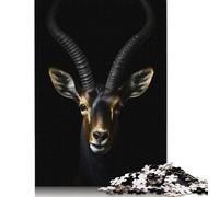 500 Pieces Antelope Gold Dark for Adults Difficult Jigsaw Wooden Puzzle for Adults Christmas Eve Gifts 500pcs (52x38cm)