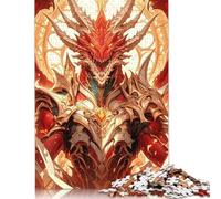 500 Pieces Armored Dragon Jigsaw Puzzle Adults Difficulty Puzzles Educational Toy Games Family Decoration 500pcs (52x38cm)