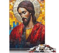 500 Pieces Art Christian Jesus for Adults Difficult Jigsaw Wooden Puzzle for Adults Christmas Eve Gifts 500pcs (52x38cm)