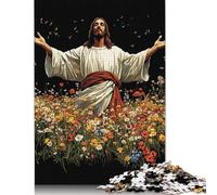 500 Pieces Art Christian Jesus Wood Puzzles Wooden Puzzles for Adults& Teenagers Age 12 Years Up 500pcs (52x38cm)