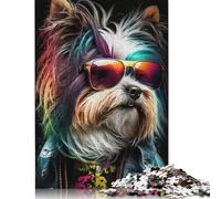 500 Pieces Art Colourful Dogs Puzzles Jigsaw Adults Difficulty Jigsaw Puzzle Relaxing Games Toy 500pcs (52x38cm)