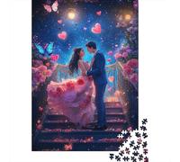 500 Pieces Art Happy Lovers Jigsaw Puzzle Jigsaws for Adults for Adults& Teenagers Age 12 Years Up 500pcs (52x38cm)