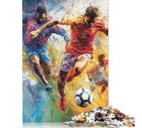 500 Pieces Art Plays Football Wood Puzzles Wooden Puzzles for Adults& Teenagers Age 12 Years Up 500pcs (52x38cm)