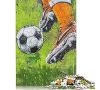 500 Pieces Art Plays Football Wood Puzzles Wooden Puzzles for Adults& Teenagers Age 12 Years Up 500pcs (52x38cm)