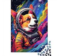 500 Pieces Artistic Astronaut Corgi Puzzles Jigsaw Difficulty Puzzle Jigsaw Educational Games Toy 500pcs (52x38cm)