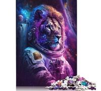 500 Pieces Astronaut Art Lion Puzzles Jigsaw Adults Difficulty Jigsaw Puzzle Relaxing Games Toy 500pcs (52x38cm)