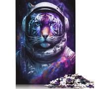 500 Pieces Astronaut Tiger Puzzles Jigsaw Difficulty Puzzle Jigsaw Educational Games Toy 500pcs (52x38cm)