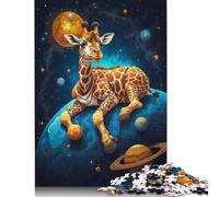 500 Pieces Baby Giraffe Lying Space Wood Puzzles Wooden Puzzles for Adults& Teenagers Age 12 Years Up 500pcs (52x38cm)