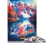 500 Pieces Banff Art Poster Creative Square Wooden Jigsaw Puzzles for Adults Educational Game Challenge Toy 500pcs (52x38cm)